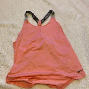 Nike peach strapy dry fit tank top